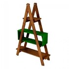 Estante Escada Madeira Maciça Decor Verde Folha