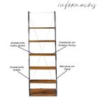 Estante Escada Para Escritório Home Office Marjory Grafite Ma