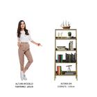 Estante Escada Para Livros Com 4 Prateleiras Madesa - Carvalho