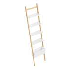 Estante Escada Sambalelê Branca E Natural