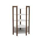 Estante Escritório De Canto Multimóveis Cr25067 Branca/nogal