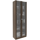 Estante Escritório Home Office 2 Portas De Vidro 4 Prateleira