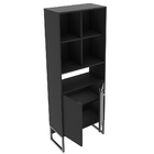 Estante Escritório Home Office Com Chave 2 Portas 5 Prateleir