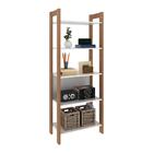 Estante Escritório Multiuso Multimóveis Cr25000 Amêndoa/branca