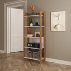 Estante Escritório Multiuso Multimóveis Cr25000 Amêndoa/branca