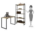 Estante Escrivaninha 120cm Estante E Prateleiras Nature