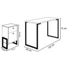 Estante Escrivaninha 120cm Gaveteiro 2 Gavetas Nature