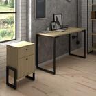 Estante Escrivaninha 120cm Gaveteiro 2 Gavetas Nature