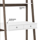 Estante Escrivaninha 2 Gavetas Rt3120  Branca/rústico