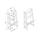 Estante Escrivaninha 2 Gavetas Rt3120  Branca/rústico