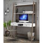 Estante Escrivaninha Com 2 Gavetas E 1 Nicho - Rústico/branc