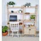 Estante Escrivaninha Olinda 150x74x40 Em Madeira De Pinus Nat