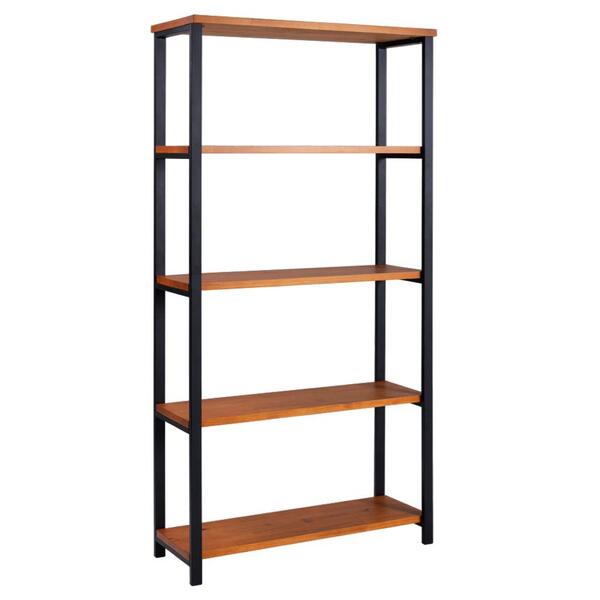 Estante Estilo Industrial Aço Preto I12 Madeira Taeda Dmobili