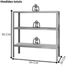 Estante Estilo Industrial Genova 3 Prateleiras 94 Cm Artef