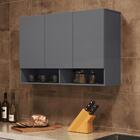 Estante Estrela 03 Portas Cinza