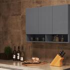 Estante Estrela 03 Portas Cinza