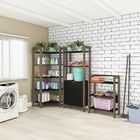 Estante Estrutura Baixa Az1021 Com 3 Prateleiras - Preto/nogal