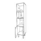 Estante Flórida 1 Pt Preta