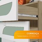 Estante Fox 4 Nichos 2 Gavetas 3d Mdp Politorno Legno/branco