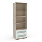 Estante Fox 4 Nichos 2 Gavetas 3d Mdp Politorno Legno/branco