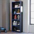 Estante Gamer 5 Nichos  Preto/azul