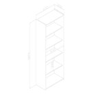 Estante Gamer 5 Nichos  Preto/azul