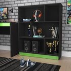 Estante Gamer 6 Nichos B25 Preto/verde
