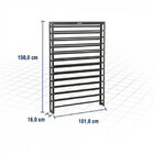 Estante Gaveteiro Metálica 150x101x16cm 108 Peças N.3 108/3