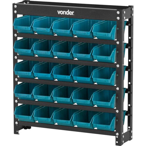 Estante Gaveteiro Metálica 66x61x15,5cm Com 25 Peças Gavetas