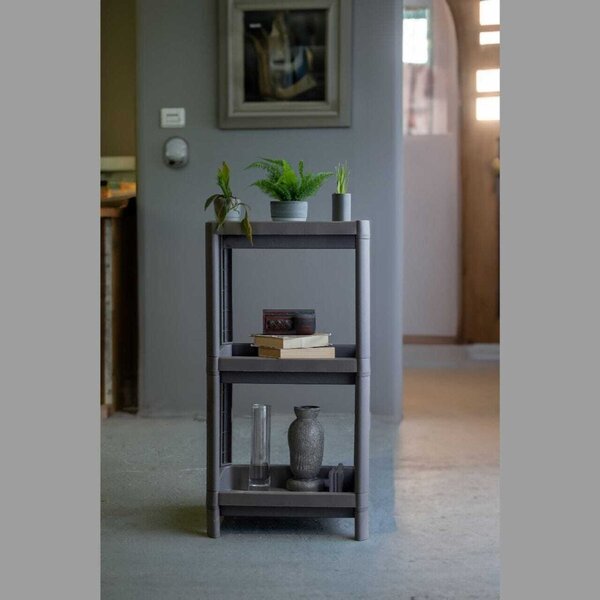 Estante Geo Base 3 Prateleiras Cinza Mushroom