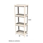 Estante Geo Base 4 Prateleiras Preto