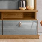 Estante Home 2,07m Sala Tv Até 70 Polegadas Com Led, Rodinhas