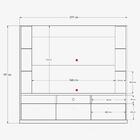Estante Home 2,07m Sala Tv Até 70 Polegadas Com Led, Rodinhas