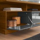 Estante Home 2,07m Sala Tv Até 70 Polegadas Com Led, Rodinhas