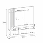 Estante Home Audaz Carvalho Intense / Preto P/ Tv Até 65" 1 P