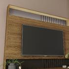 Estante Home Berlim 1 Porta De Correr Nogueira/preto Fosco