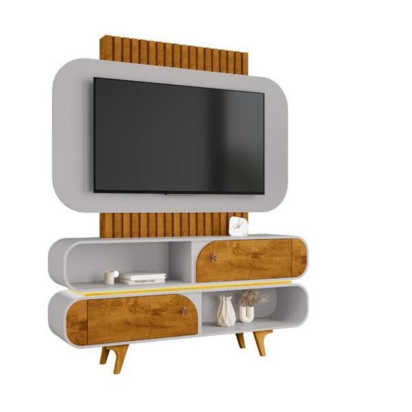 Estante Home Camboriú Para Tv De 55" Naturalle/off-white - Be