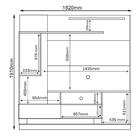 Estante Home Com Porta De Correr E Luz De Led Oregon Plus