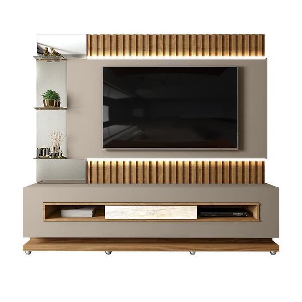 Estante Home Lumus Com Painel Ripado Para Tv De Até 60” - Pr