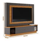 Estante Home Maringá Para Tv 70'' Nature Chumbo Linea