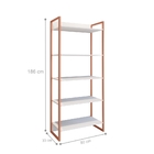 Estante Home Office Chai Branco Cobre