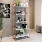 Estante Home Office Chai Branco Cobre