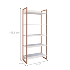 Estante Home Office Chai Branco Cobre