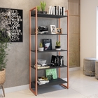 Estante Home Office Chai Preto Cobre