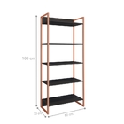 Estante Home Office Chai Preto Cobre