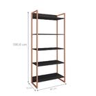 Estante Home Office Chai Preto Cobre