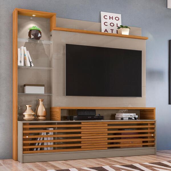 Estante Home Para Tv 55 Polegadas 6471 Fendi Naturale Madetec