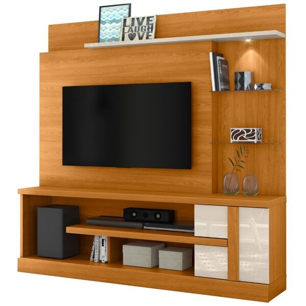 Estante Home Para Tv 55 Polegadas Alan Cinamomo Off White Mad