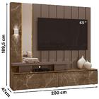 Estante Home Para Tv 65 Polegadas 6491 Imperial Sepia Madetec
