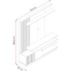 Estante Home Para Tv 65 Polegadas Ares Cumaru Opala Madetec
